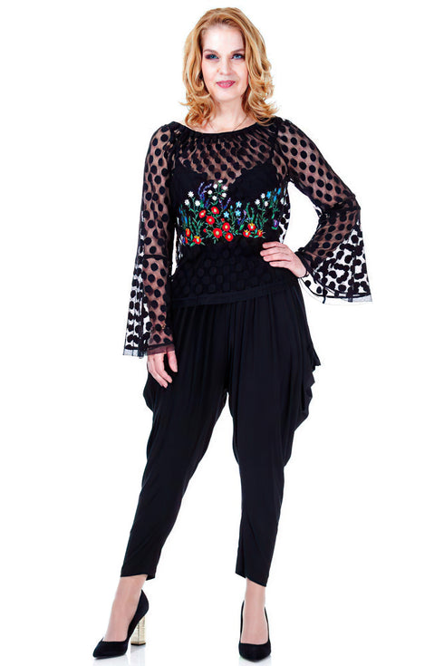 Bluza tul cu broderie freeshipping - Liza Panait Online Boutique